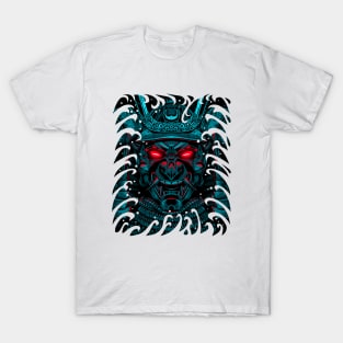 Samurai warrior in the ocean tattoo T-Shirt